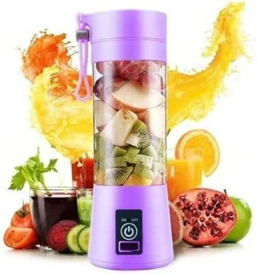 Juicer Portable Outdoor Juicing Cup Home Mini Cordless Crushed Ice Machine Usb Charging Fruit Vegetable Blender 6 Blades (20000 Mh Battery) (random Color)
