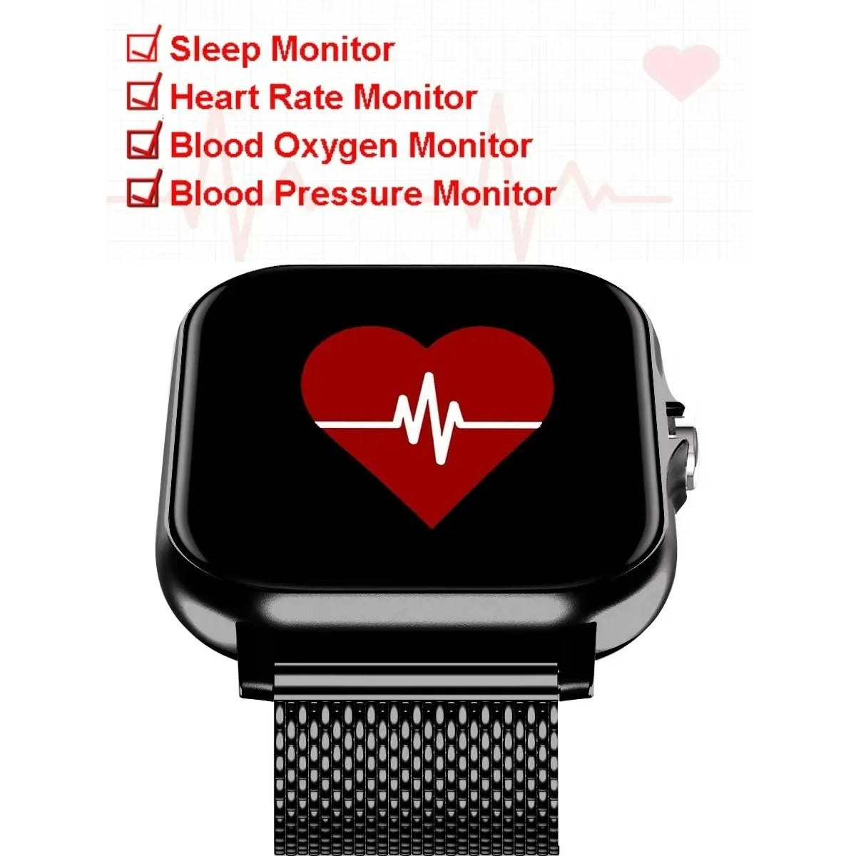 1.83'' Waterproof Smart Watch with Message Answer Call Sleep Monitoring