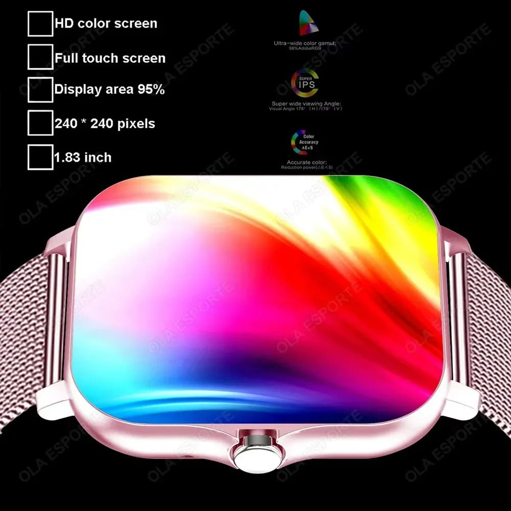 1.83'' Waterproof Smart Watch with Message Answer Call Sleep Monitoring